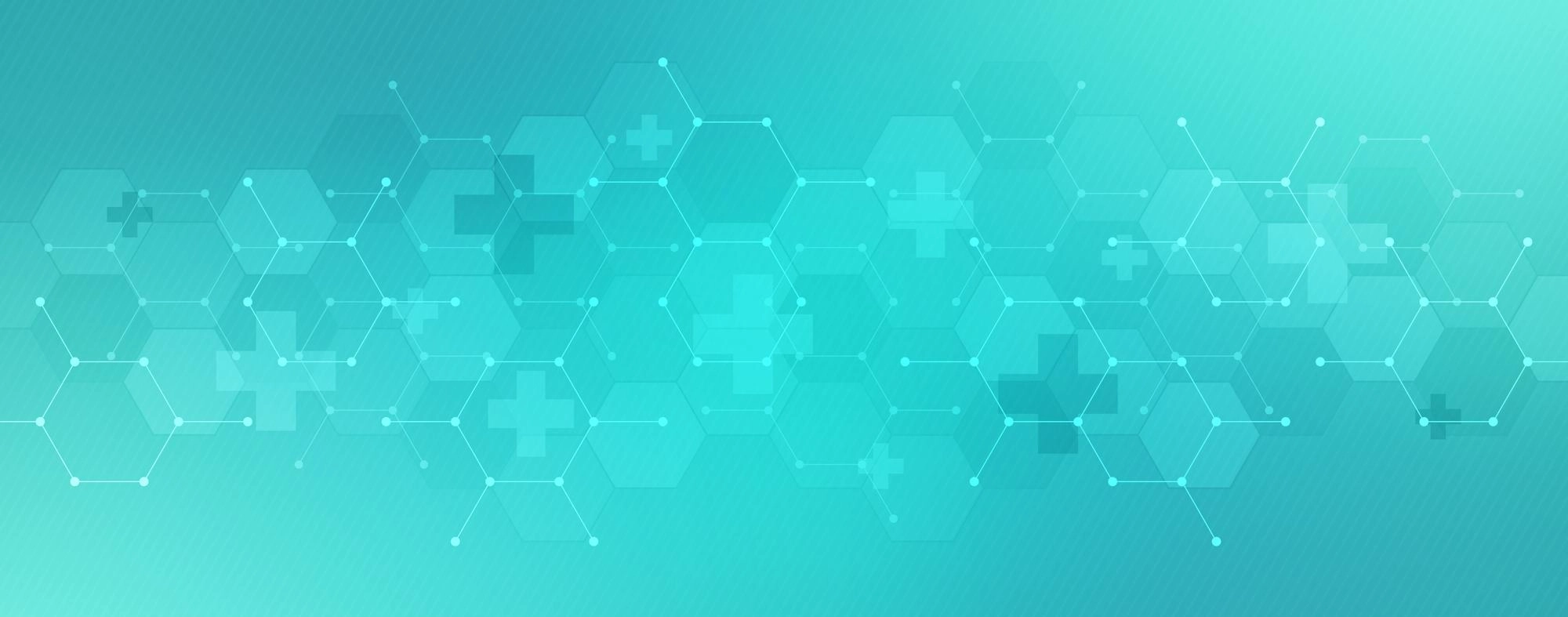 A beautiful pattern of medical shapes